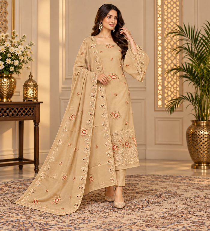 Sara | Luxury Embroidered 3-Piece Suit