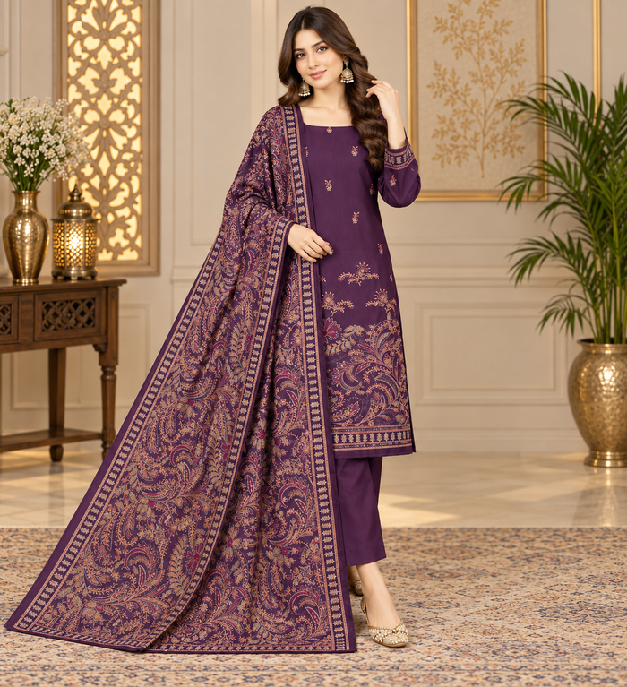 Nisha | Luxury Embroidered 3-Piece Suit