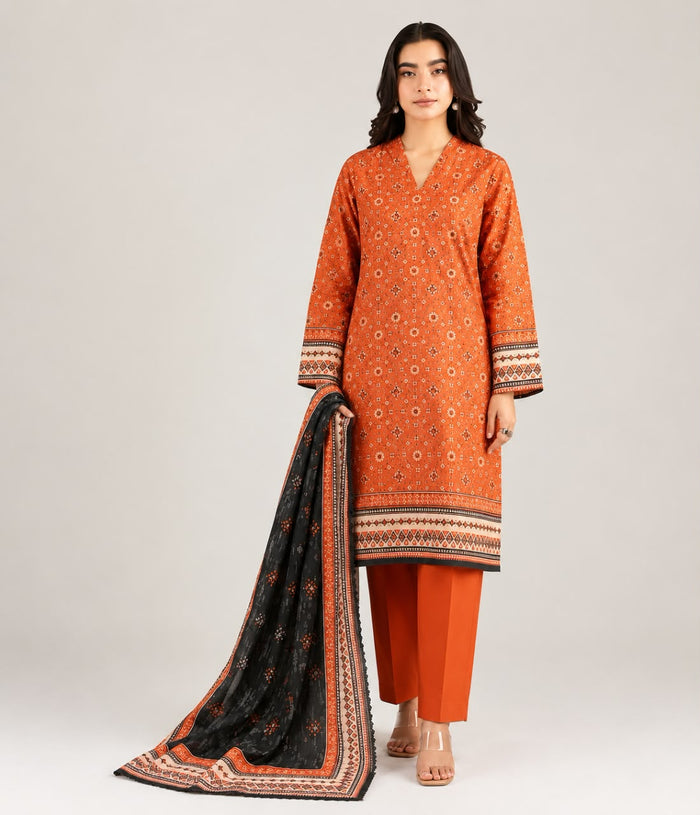 Khaadi Unstitched 3-Piece Digital Printed
