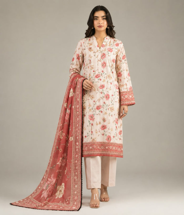 Khaadi Unstitched 3-Piece Digital Printed