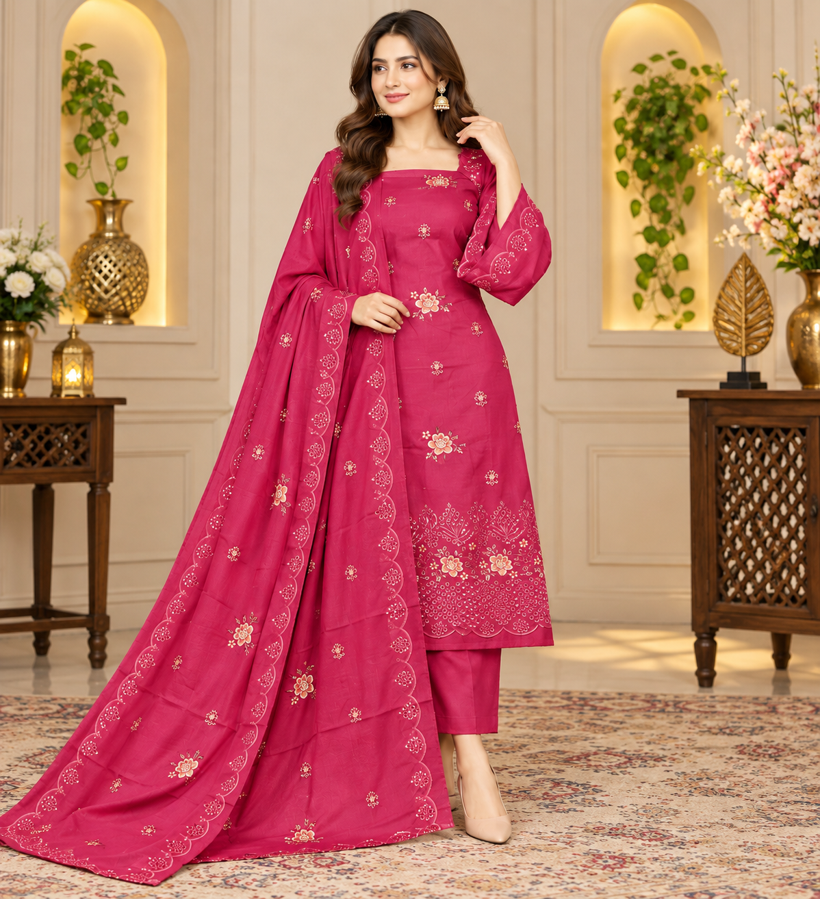 Sara | Luxury Embroidered 3-Piece Suit
