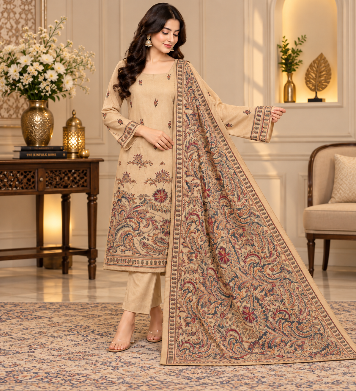 Nisha | Luxury Embroidered 3-Piece Suit