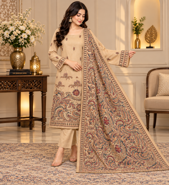 Nisha | Luxury Embroidered 3-Piece Suit