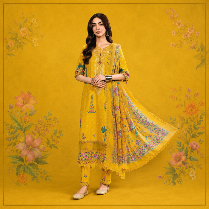 MARIA.B Unstitched 3-Piece Digital Printed