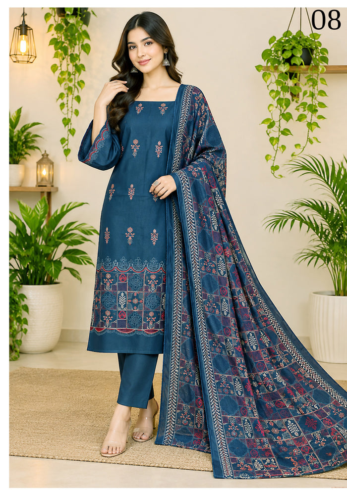 RANGREEZ  | Luxury Embroidered 3-Piece Suit