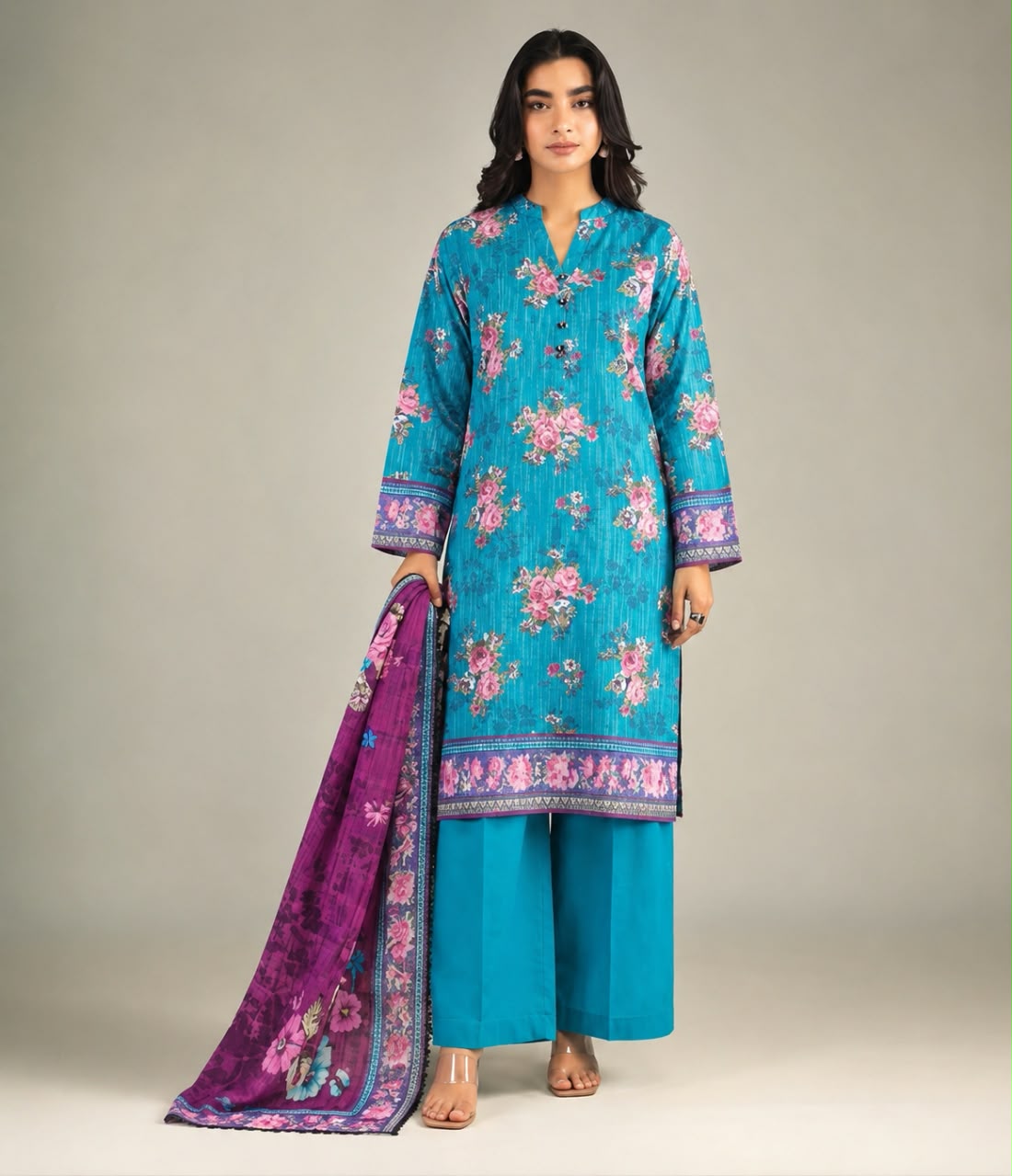 Khaadi Unstitched 3-Piece Digital Printed