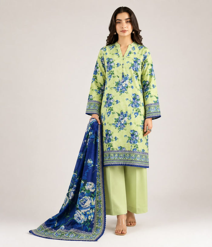 Khaadi Unstitched 3-Piece Digital Printed