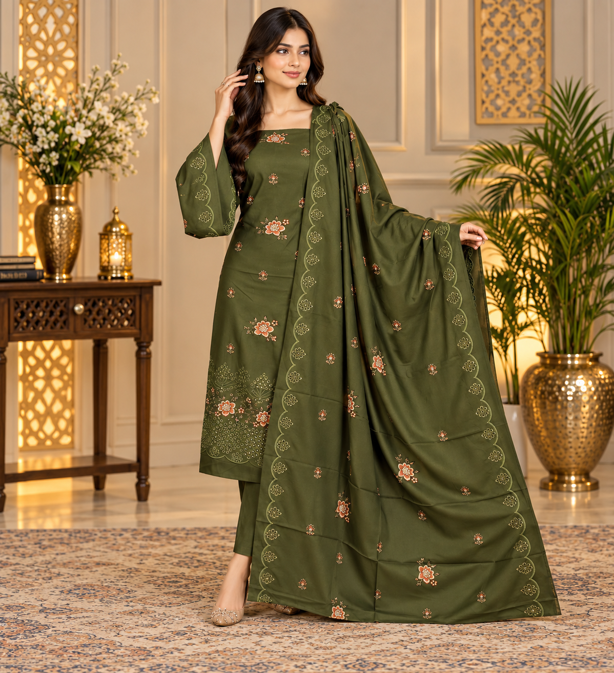 Sara | Luxury Embroidered 3-Piece Suit