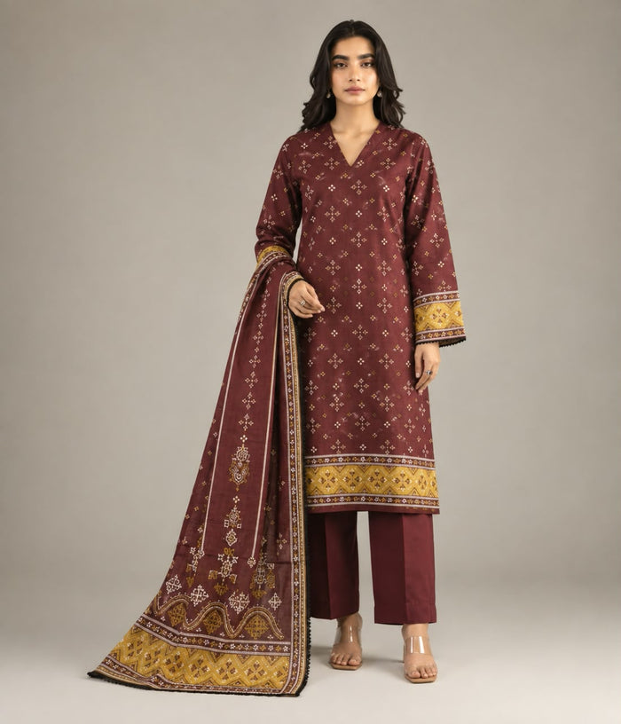 Khaadi Unstitched 3-Piece Digital Printed