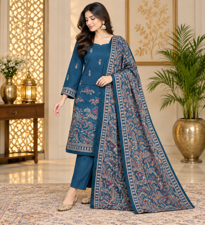 Nisha | Luxury Embroidered 3-Piece Suit