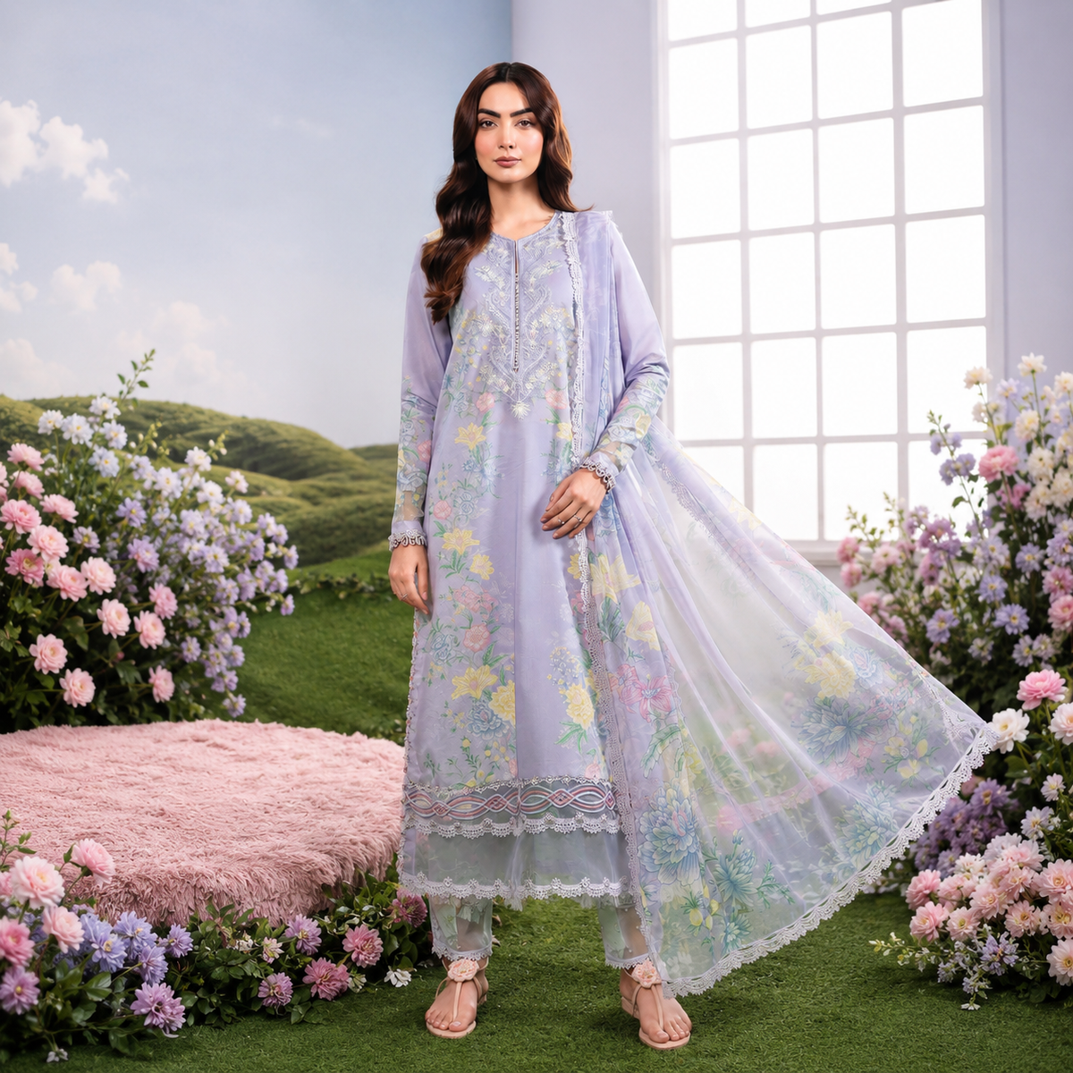 MARIA.B Unstitched 3-Piece Digital Printed